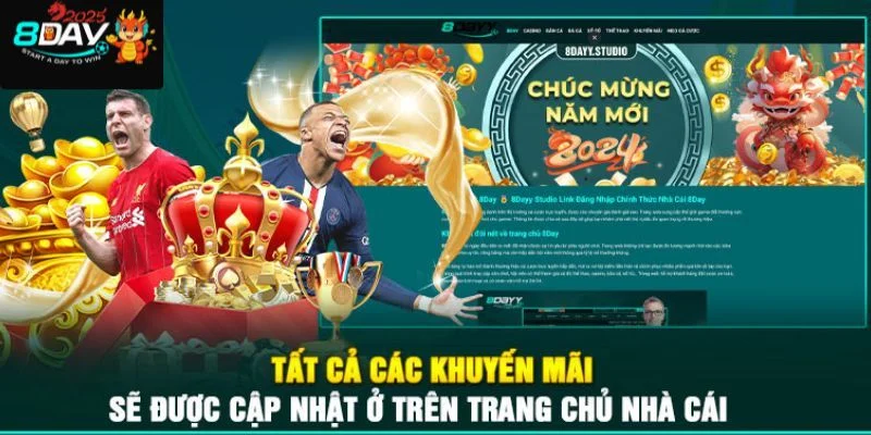 Người chơi có thể nhận ưu đãi 8DAY một cách dễ dàng.