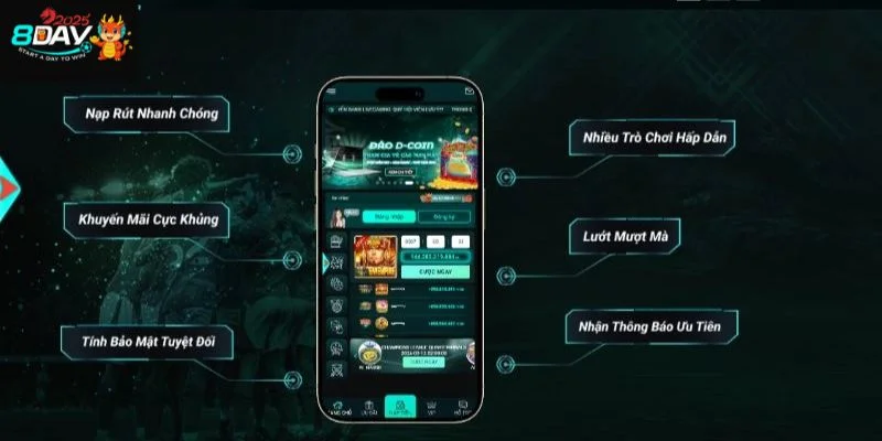 Người chơi có thể tải app 8DAY dễ dàng, nhanh gọn.